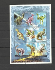 GUINEA 1998 ANIMALE PREISTORICE DINOZAURI COTA MICHEL 26 EURO