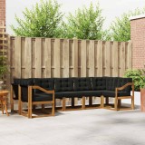 Cumpara ieftin Set de canapele de exterior 7 buc. 7-Locuri Natural si Negru