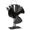 VidaXL Ventilator de sobă cu alimentare termică, 3 palete, negru 51240