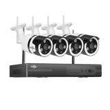 Kit supraveghere interior/exterior 1080P / 960P HD KIT WIFI-2MP, 4 camere IP