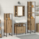 Cumpara ieftin Set de mobilier pentru baie 4 buc. Stejar Artizanal