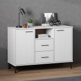 vidaXL Servantă cu picioare metalice &bdquo;OSLO&rdquo; alb 113x40x77 cm lemn