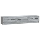 vidaXL Cabinet TV Sonoma gri 147 x 34,5 x 27 cm Lemn prelucrat 895861