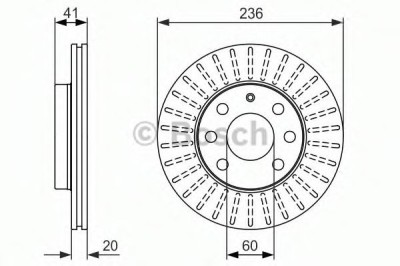 Disc frana CHEVROLET AVEO Hatchback (T250, T255) (2007 - 2016) BOSCH 0 986 479 840 foto