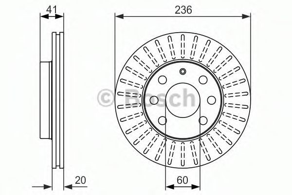 Disc frana CHEVROLET AVEO Hatchback (T250, T255) (2007 - 2016) BOSCH 0 986 479 840