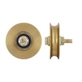 Roata simpla cu rulment pentru porti culisante , Diametrul 80 mm, Profil R