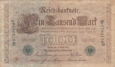 GERMANIA 1.000 marci 1910 serie verde VF!!!