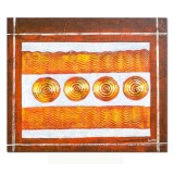 Tablou abstract pictat manual Compozitie in abstract, 60x50cm ulei pe panza in releif efect 3D