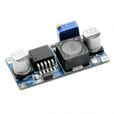 Modul DC-DC Step Down LM2596 Albastru Intrare 3- 35 V cu LED Martor foto