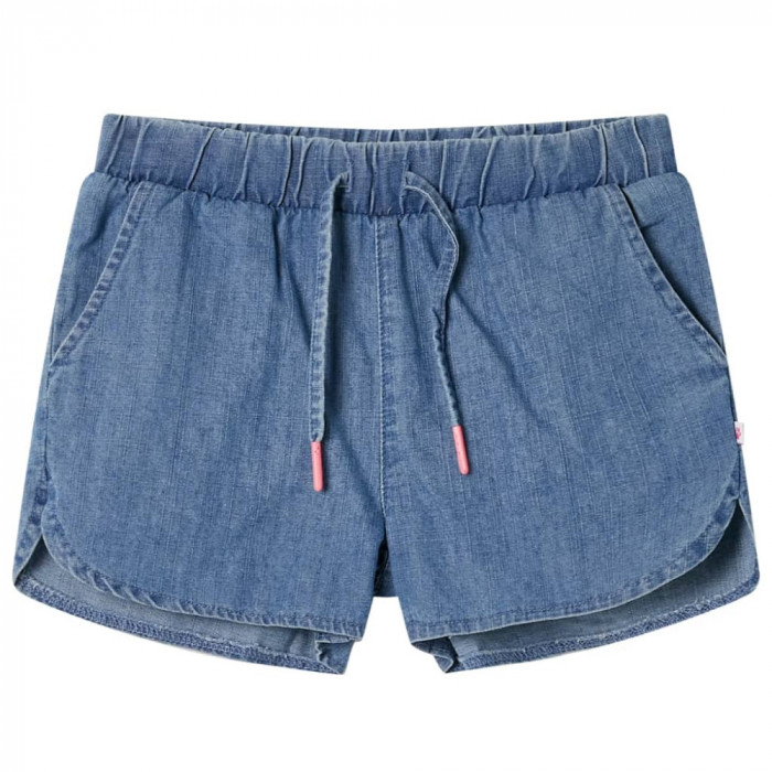 Pantaloni scurti pentru copii, albastru denim, 116 GartenMobel Dekor