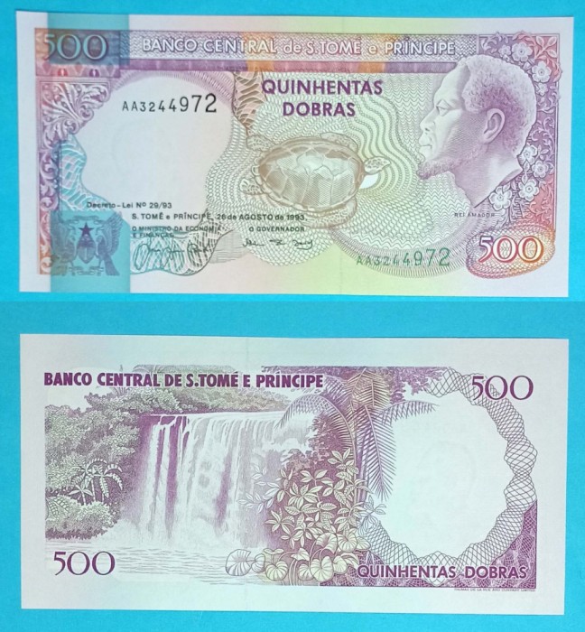 Sao Tome &amp; Principe 500 Dobras 1993 &#039;Testoasa de Mare&#039; UNC p#63