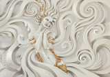 Cumpara ieftin Fototapet de perete autoadeziv si lavabil Zeita Medusa (2), 220 x 135 cm