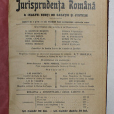 JURISPRUDENTA ROMANA A INALTEI CURTI DE CASATIE SI JUSTITIE, ANUL XXV, 1 IANUARIE SI 15 DECEMBRIE - 1938