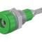 Conector soclu banană 2mm verde