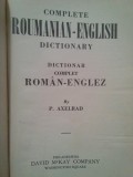 P. Axelrad - Complete roumanian-english dictionary (Editia: 1942)