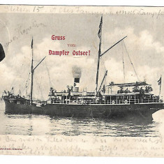 Carte postala Gross vom Damfer Ostseel - 1901 - circulata A006