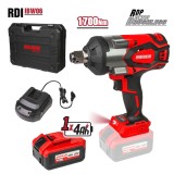Cheie de impact brushless 20V, 1700 Nm, 3/4 inch, cu baterie 4Ah