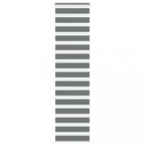 vidaXL Jaluzea tip zebra gri &icirc;nchis lățime țesătură 65,9 cm poliester