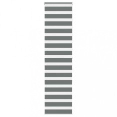 vidaXL Jaluzea tip zebra gri &icirc;nchis lățime țesătură 55,9 cm poliester 4014149