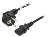 Cablu Alimentare CEE 7/7 &icirc;n unghi la IEC C13 2m 10A, Goobay