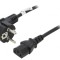 Cablu Alimentare CEE 7/7 &icirc;n unghi la IEC C13 2m 10A