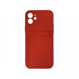 Husa iPhone 12 / 12 Pro Lemontti Silicon Card Red