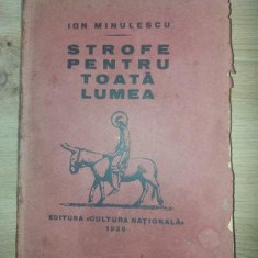 Strofe pentru toata lumea- Ion Minulescu 1930