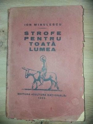 Strofe pentru toata lumea- Ion Minulescu 1930 foto