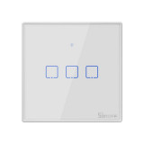 Intrerupator Smart Touch WiFi + RF 433 Sonoff T2 EU TX, 3 canale