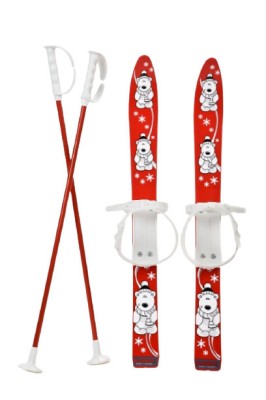 Schiuri din plastic pentru copii Marmat, 70 cm, rosu - 6081 foto
