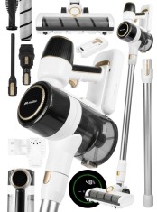 Aspirator vertical fara fir Turbocyclone PRO1000, 30 KPA, capacitate 600 ml, iluminare LED, set accesorii, MalTec 113250