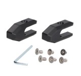 Set capace protectii maini (hand guard) Oxford cu insertie aluminiu (prinderi in capatul ghidoanelor) &ndash; culoare: negru
