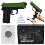 REPLICĂ METALICĂ A PISTOLULUI AIRSOFT CU BILE DE PLASTIC &Icirc;N CUTIE + BILE