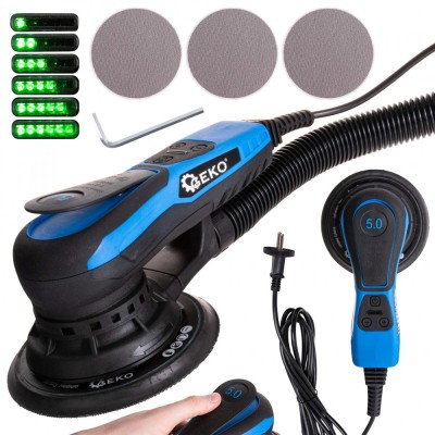 Slefuitor cu excentric fara perii, 150 mm, 350 W, viteza variabila, Geko G80811 foto