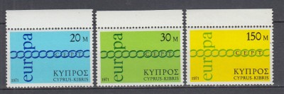 CIPRU CIPRU GREC 1971 EUROPA SERIE MNH foto