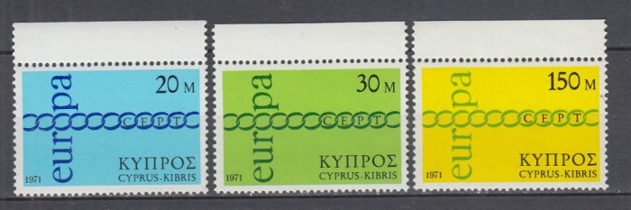 CIPRU CIPRU GREC 1971 EUROPA SERIE MNH