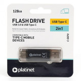 FLASH DRIVE USB 3.0 TYPE C 128GB C-DEPO PLATI, Platinet
