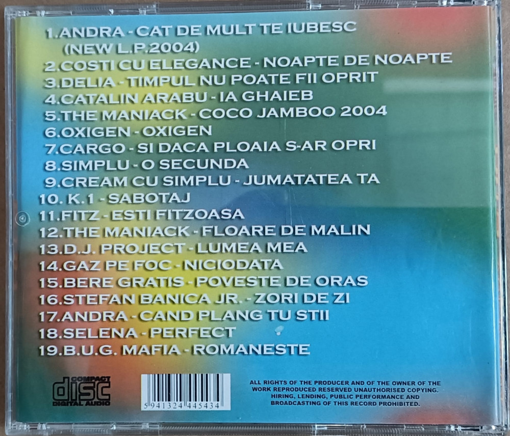 CD cu muzică Românească , Atomic Hits 2004 , Andra , Delia ,k1 , BUG Mafia  | Okazii.ro