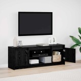 VidaXL Cabinet TV cu LED , Negru Stejar, 139.5x34x50 cm, din Lemn Ingineresc