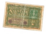 Bancnota Germania 50 mark/marci 1919, circulata, stare buna