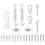 Cumpara ieftin Set de accesorii parasolar, 9 piese, otel inoxidabil