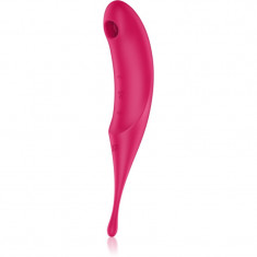 Satisfyer TWIRLING PRO vibrator cu stimularea clitorisului Red 19,9 cm