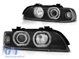 Kit de faruri tuning cu ochi de &icirc;nger LED potrivit pentru BMW E39 09.1995-05.2003 sedan/combina, stanga si dreapta Performance AutoTuning