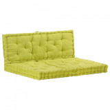 Perne canapea din paleti, 2 buc., verde, bumbac GartenMobel Dekor, vidaXL