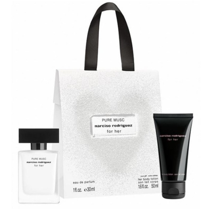 Narciso Rodriguez For Her Pure Musc Set cadou pentru femei EDP ​​​​100 ml + EDP 10 ml + 50 ml loțiune de corp