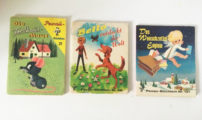 * Lot 3 carti / carticele Pevau-Buchlein pt copii, lb germana, vintage