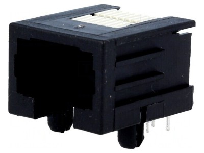 Conector RJ45 soclu PIN 8 Cat 3 profil jos 8p8c foto