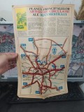 București, Hartă, Planul principalelor artere de circulație ale Bucureștiului, 1974, 013