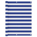 Cumpara ieftin Paravan de balcon, alb si albastru, 120x300 cm, tesatura oxford