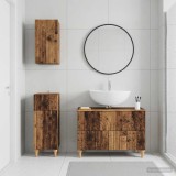 Cumpara ieftin Set de cabinet pentru baie cu 3 piese ALKMAAR Lemn vechi
